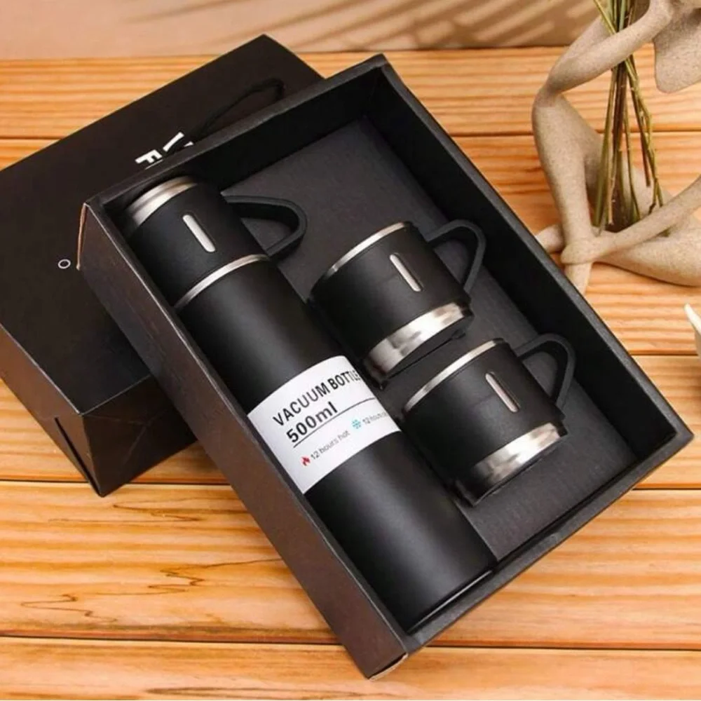1 Set Stainless Steel Thermal Cup, Double Layer Leakproof Insulated Water Bottle - Picture 4 of 15